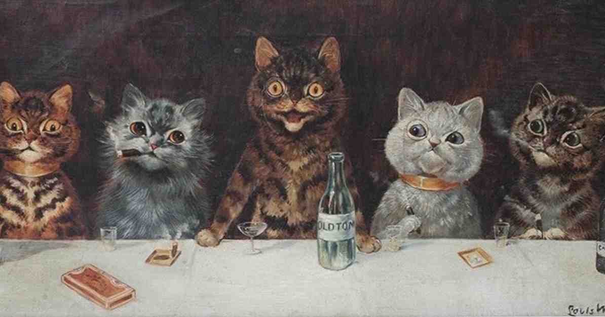 Louis Wain und Katzen die Kunst durch Schizophrenie gesehen