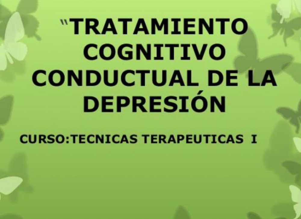 เทคนิคเชิงพฤติกรรมของการรักษาโรคซึมเศร้า / จิตวิทยาคลินิก