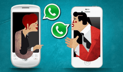 व्हाट्सएप और युगल डबल ब्लू रिश्तों की जांच करते हैं / संबंधों